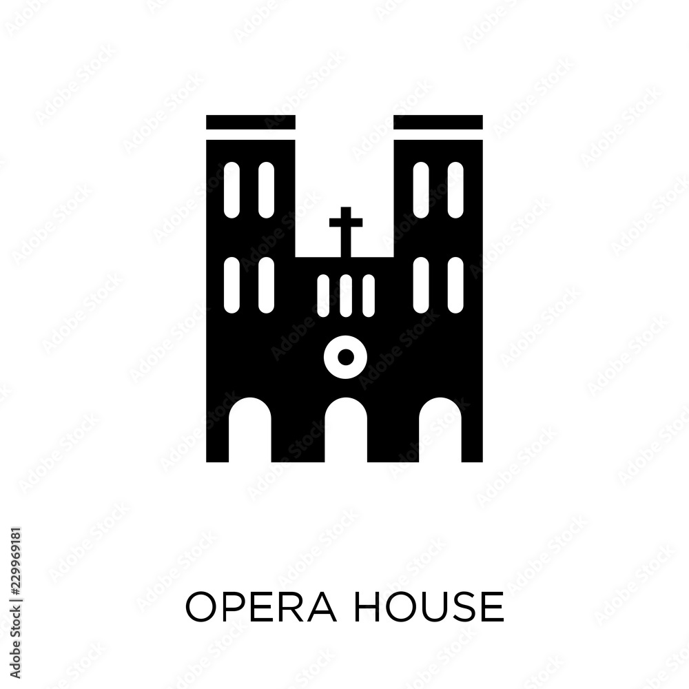 Opera house icon. Opera house symbol design from Architecture collection. Opera house icon. Opera house symbol design from Architecture collection.