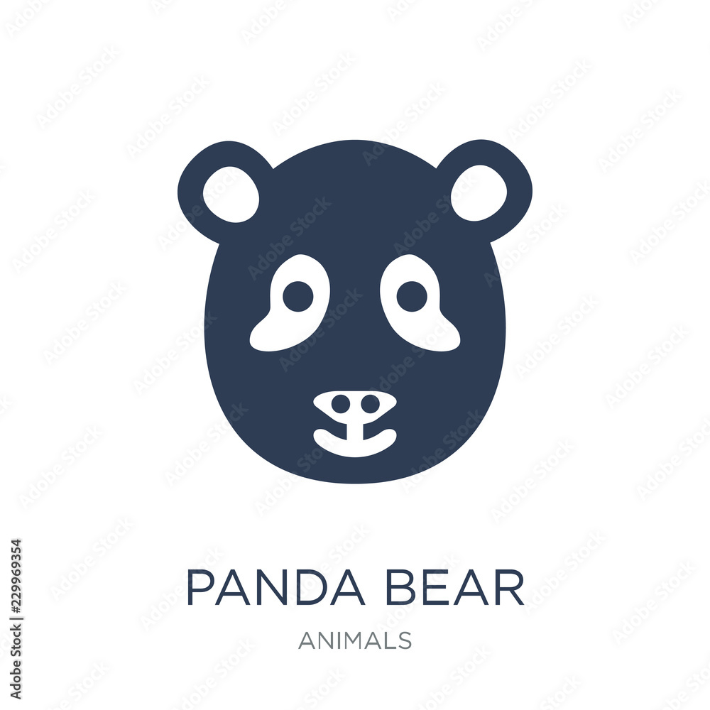 Fototapeta premium Panda bear icon. Trendy flat vector Panda bear icon on white background from animals collection