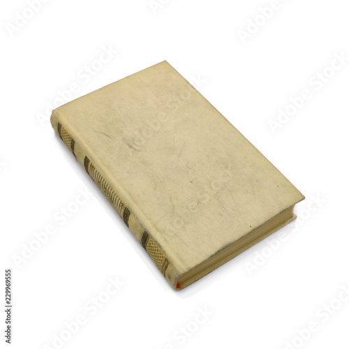 old hardcover book, isolated