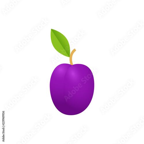 plum prunes icon vector