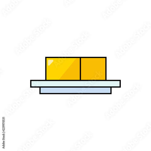 butter flat vector illustration isolated on white background for icon, logotype, mobile app and web design.