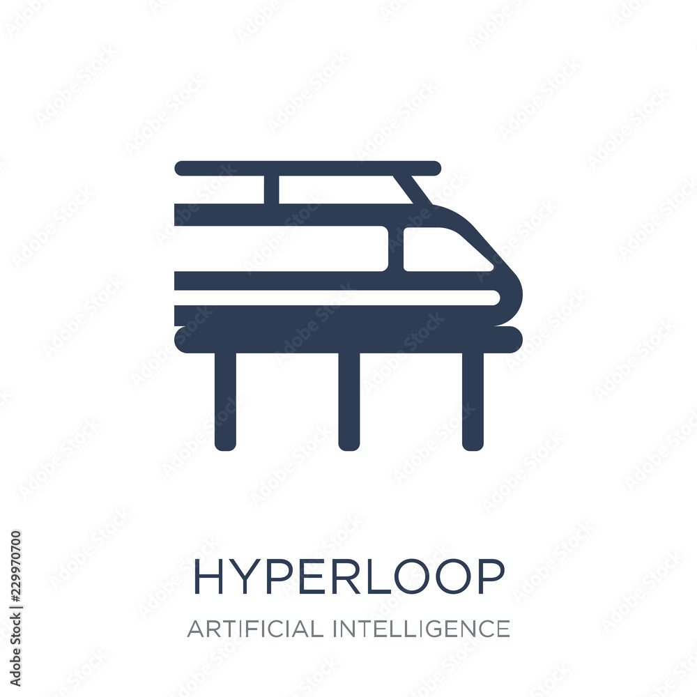 Hyperloop icon. Trendy flat vector Hyperloop icon on white backg Hyperloop icon. Trendy flat vector Hyperloop icon on white backg