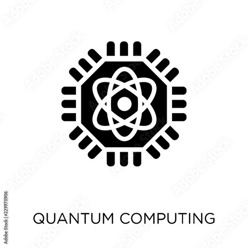 Quantum computing icon. Quantum computing symbol design from Future technology collection. Simple element vector illustration. Can be used in web and mobile.