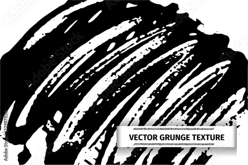 Grunge vector texture of spilled sauce or smeared black paint
