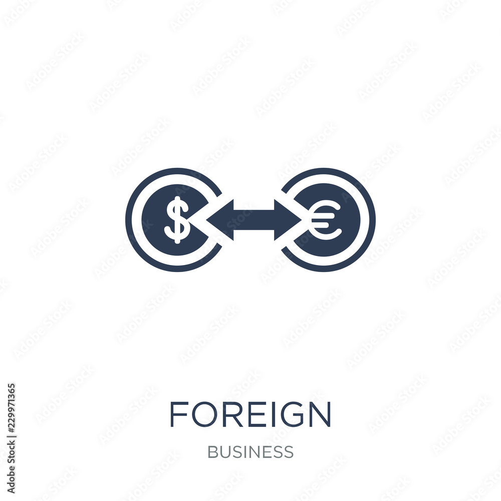 Foreign exchange (Forex) icon. Trendy flat vector Foreign exchange (Forex) icon on white background from Business collection