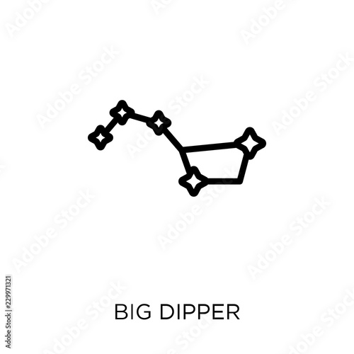 Big dipper icon. Big dipper symbol design from Astronomy collection. Simple element vector illustration. Can be used in web and mobile.