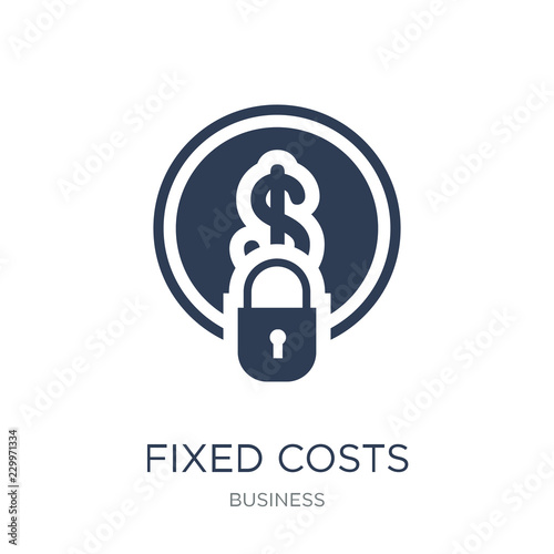 Fixed costs icon. Trendy flat vector Fixed costs icon on white background from Business collection