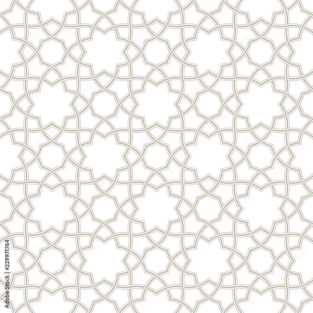 Geometric floral light grey background, Arabic pattern, vector illustration Geometric floral light grey background, Arabic pattern, vector illustration