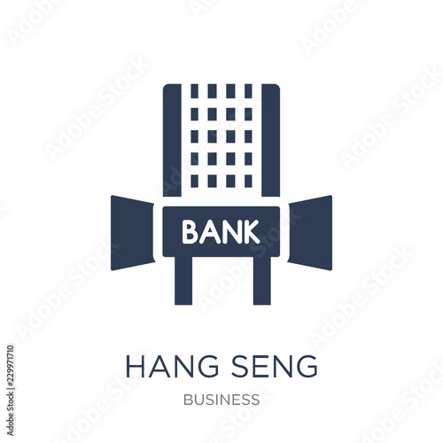 Hang Seng icon. Trendy flat vector Hang Seng icon on white background from Business collection photo