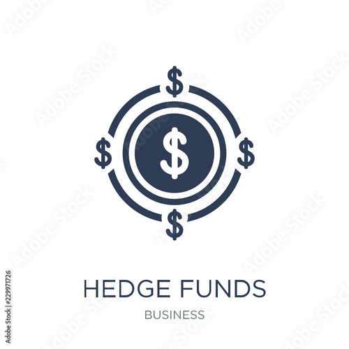 Hedge funds icon. Trendy flat vector Hedge funds icon on white background from Business collection
