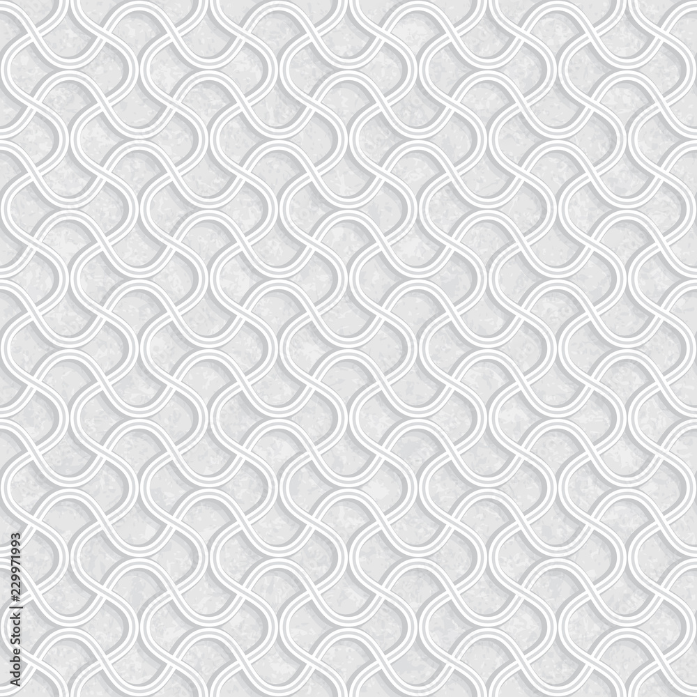 Geometric Pattern with Grunge Light Grey Background, Vector Illustration