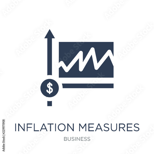 Inflation measures icon. Trendy flat vector Inflation measures icon on white background from Business collection