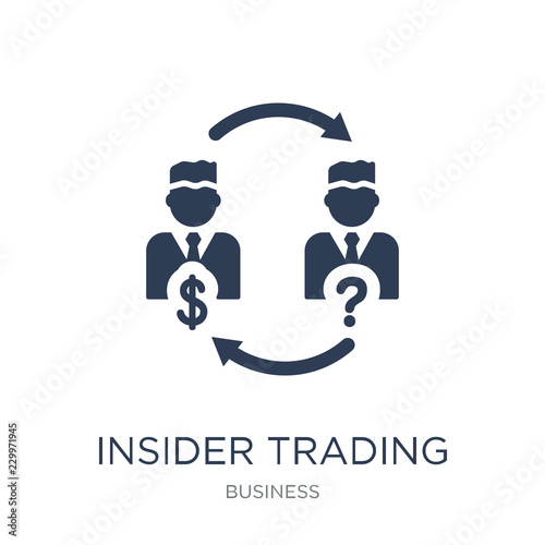 Insider trading icon. Trendy flat vector Insider trading icon on white background from Business collection