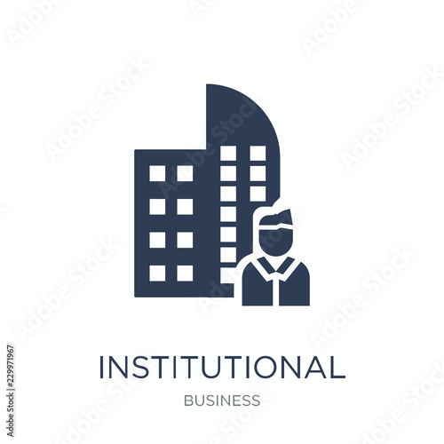 Institutional investor icon. Trendy flat vector Institutional investor icon on white background from Business collection photo