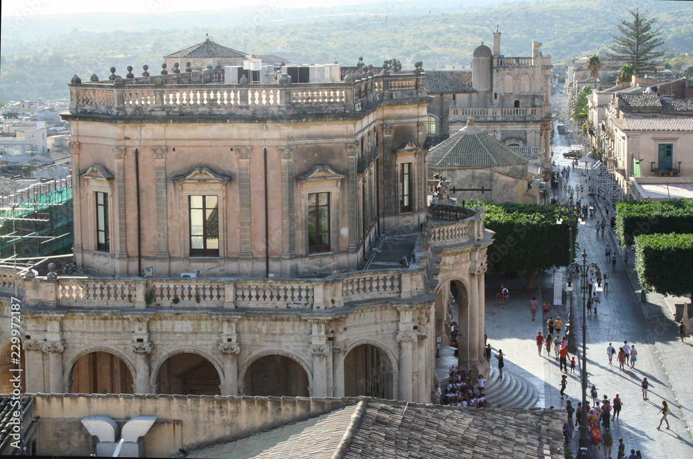 View of the town of Noto