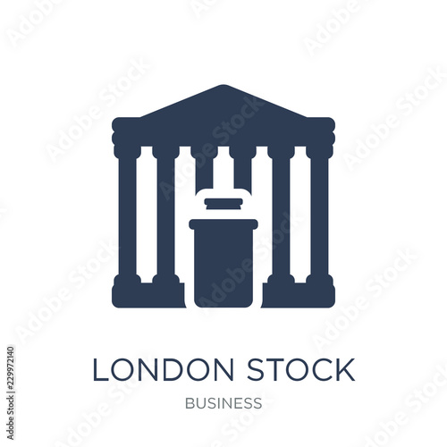 London Stock Exchange icon. Trendy flat vector London Stock Exchange icon on white background from Business collection