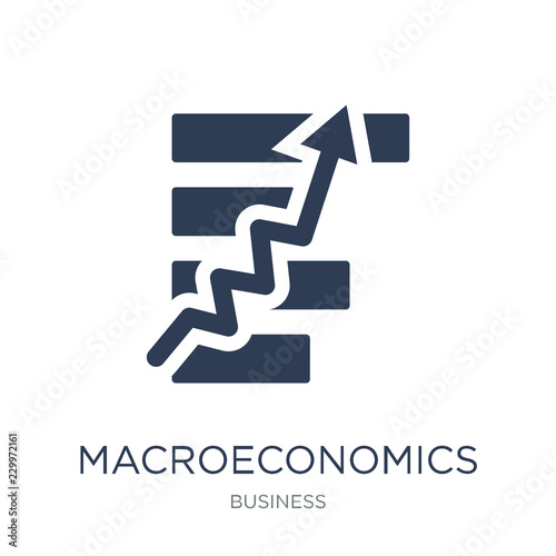 Macroeconomics icon. Trendy flat vector Macroeconomics icon on white background from Business collection