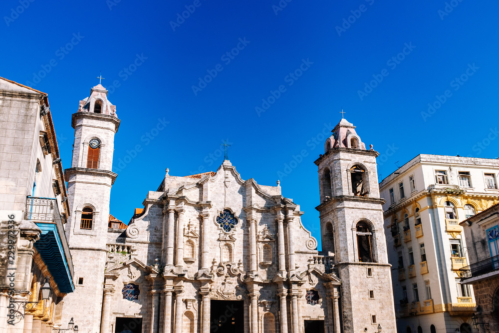 San Cristobal Cathedral in Old Havana, Cuba