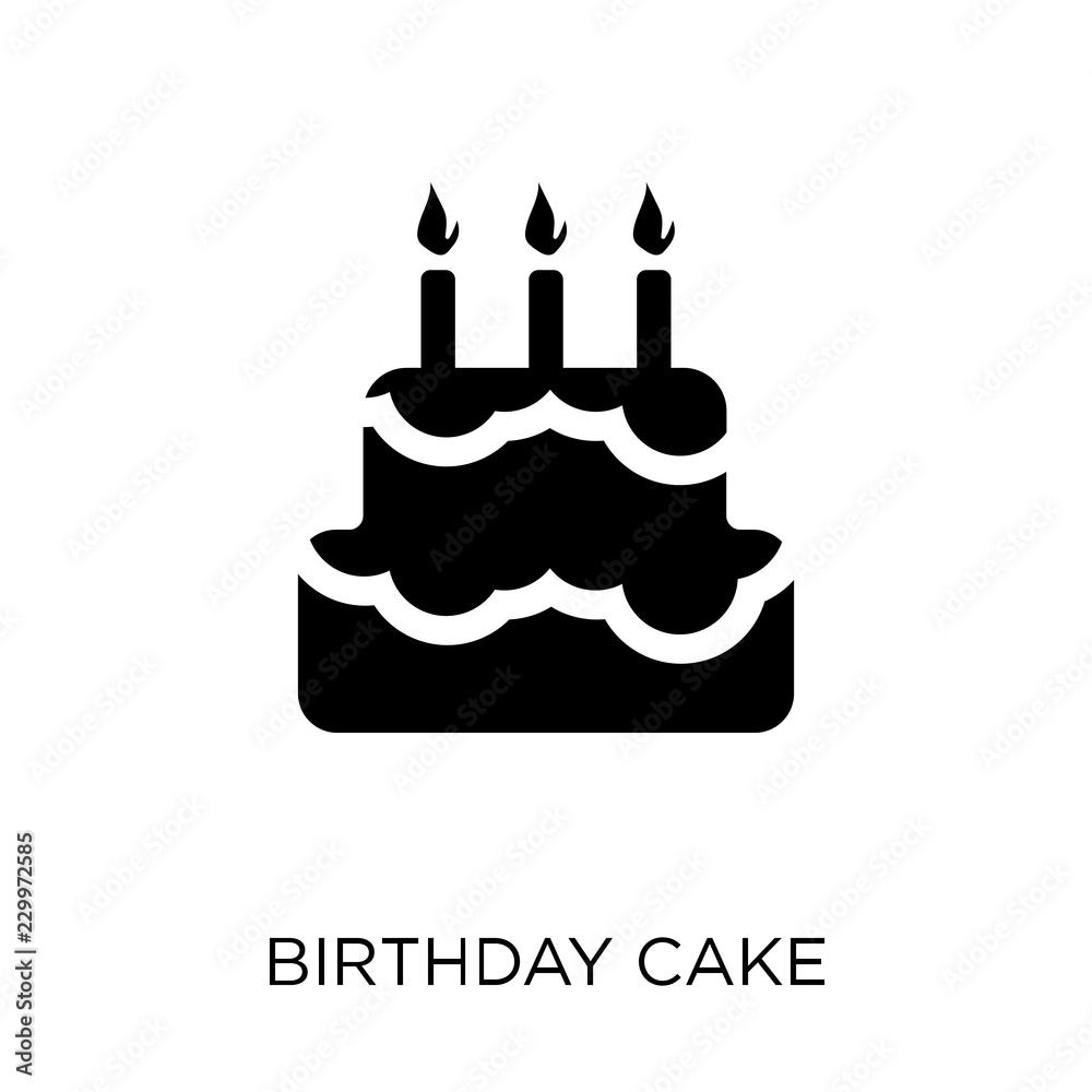 Birthday cake icon. Birthday cake symbol design from Birthday and Party ...