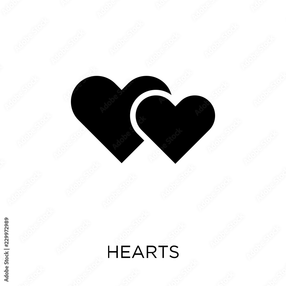 Hearts icon. Hearts symbol design from Wedding and love collection. Hearts icon. Hearts symbol design from Wedding and love collection.