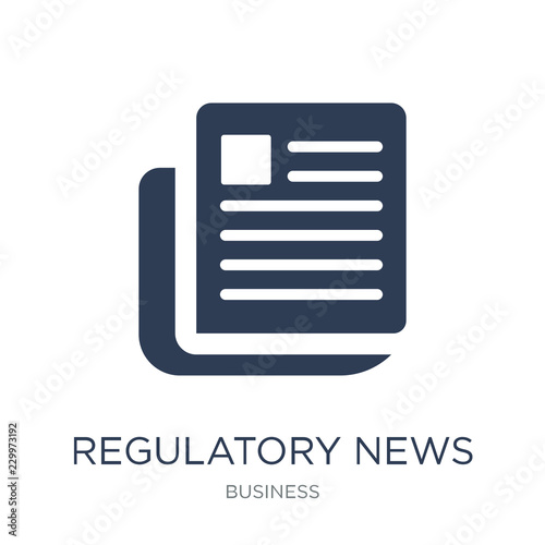 Regulatory News Service (RNS) icon. Trendy flat vector Regulatory News Service (RNS) icon on white background from business collection