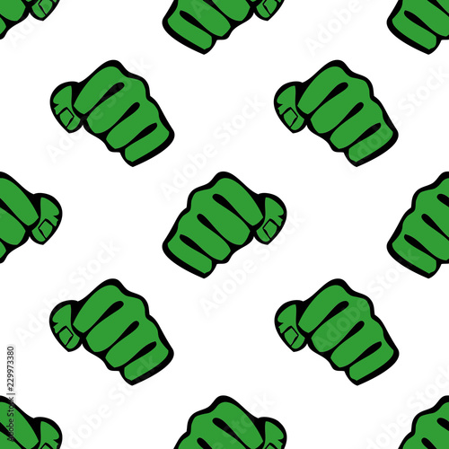 Seamless texture pattern karate fist MMA martial arts presswall poster. Vector, EPS.
