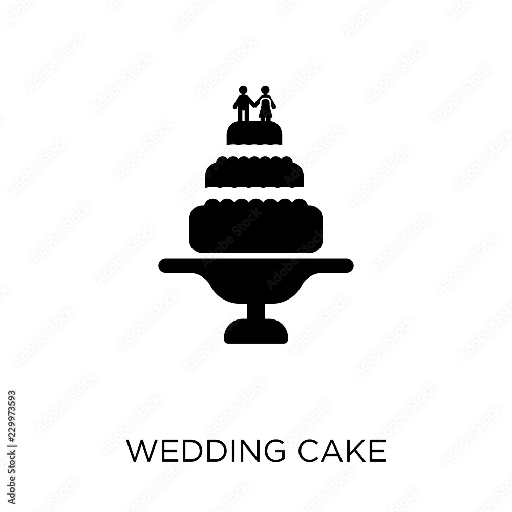 Wedding cake icon. Wedding cake symbol design from Wedding and love collection. Wedding cake icon. Wedding cake symbol design from Wedding and love collection.
