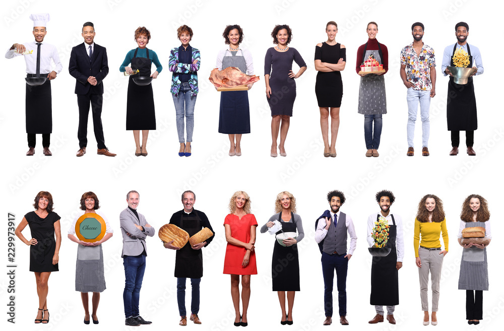 Fototapeta premium Group of people with food