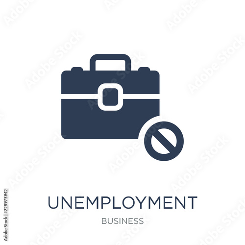 Unemployment icon. Trendy flat vector Unemployment icon on white background from business collection