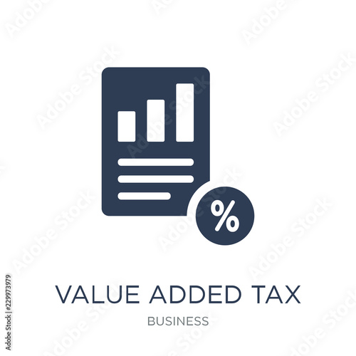 Value added tax (VAT) icon. Trendy flat vector Value added tax (VAT) icon on white background from business collection