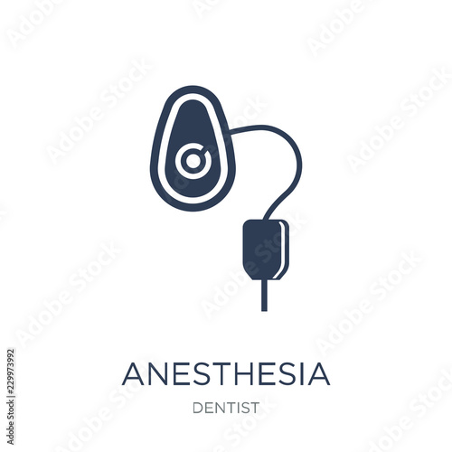 Anesthesia icon. Trendy flat vector Anesthesia icon on white background from Dentist collection