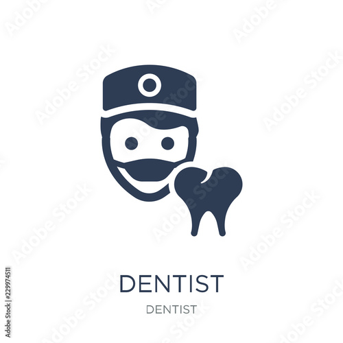 dentist icon. Trendy flat vector dentist icon on white background from Dentist collection