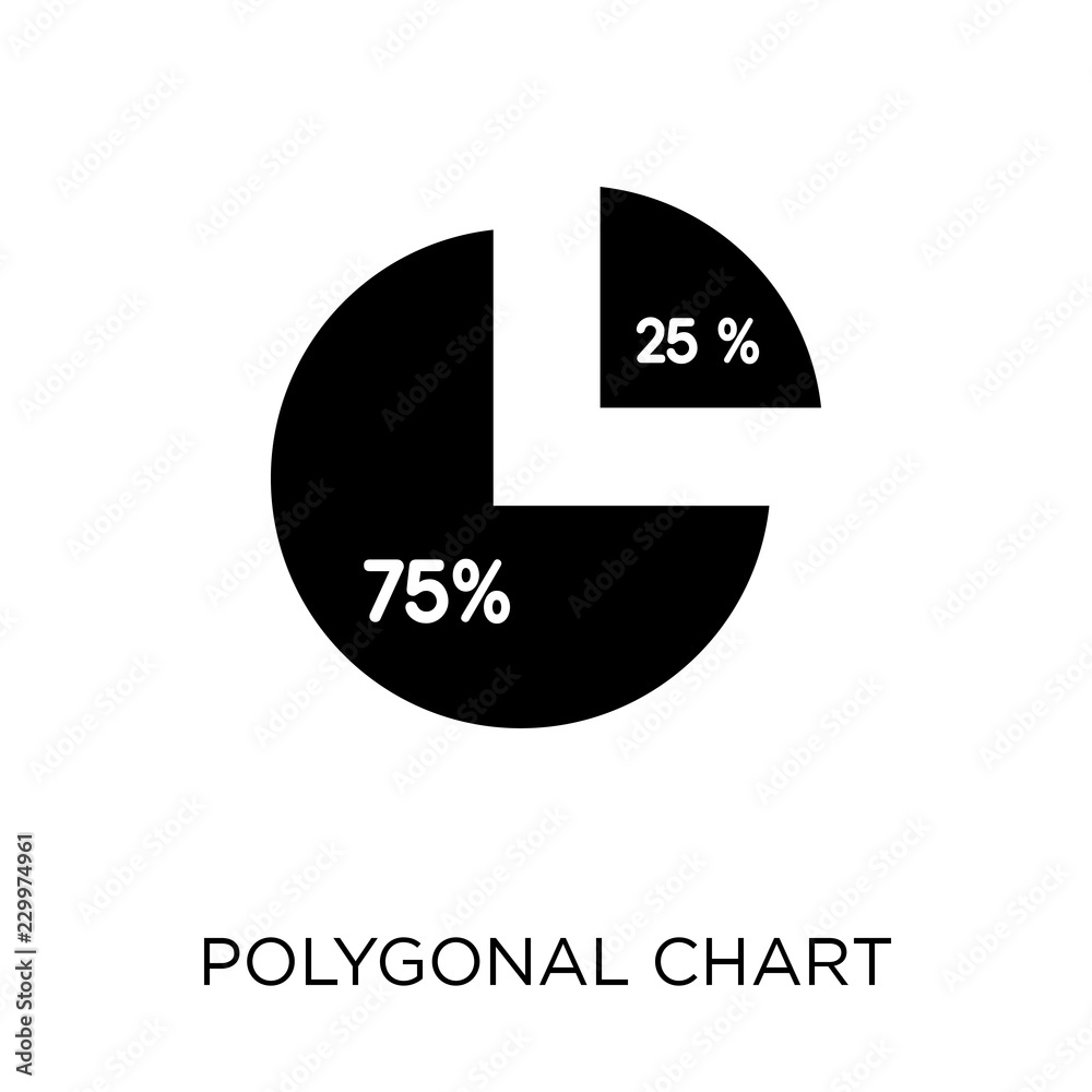 Polygonal chart icon. Polygonal chart symbol design from Analytics collection. Polygonal chart icon. Polygonal chart symbol design from Analytics collection.
