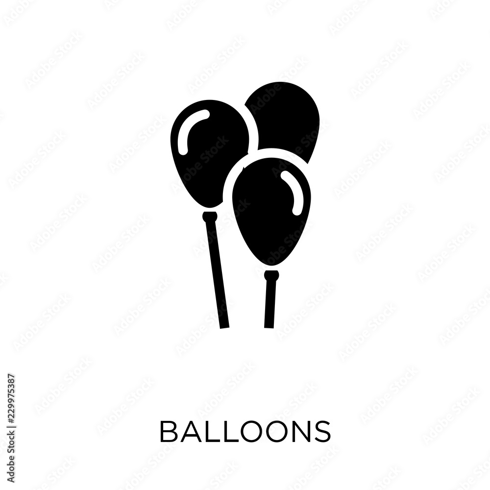 Fototapeta premium Balloons icon. Balloons symbol design from Christmas collection.