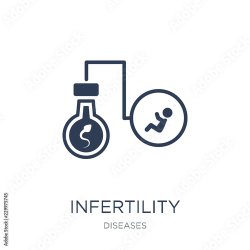 Infertility icon. Trendy flat vector Infertility icon on white background from Diseases collection