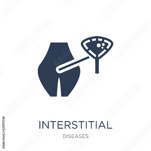 Interstitial cystitis icon. Trendy flat vector Interstitial cystitis icon on white background from Diseases collection