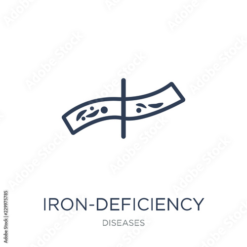 Iron-deficiency anemia icon. Trendy flat vector Iron-deficiency anemia icon on white background from Diseases collection