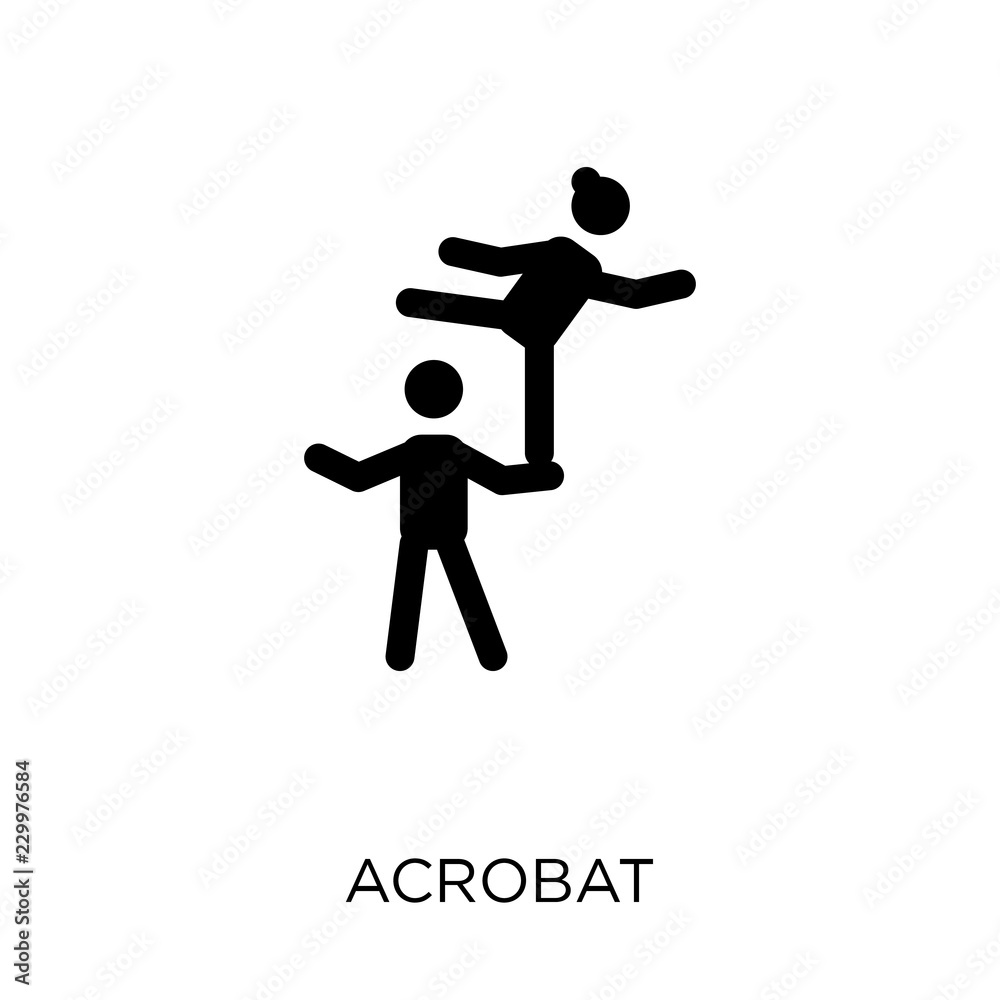 Acrobat icon. Acrobat symbol design from Circus collection. Acrobat icon. Acrobat symbol design from Circus collection.