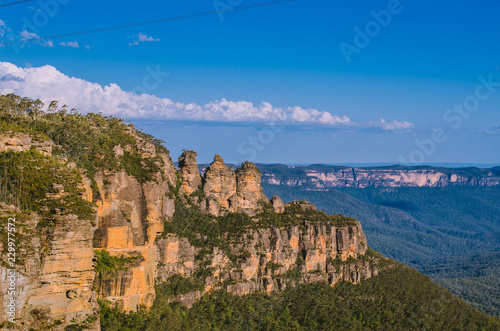 The famous Three Sisters rock in the Blue Mountains National Park, NSW, Australia	