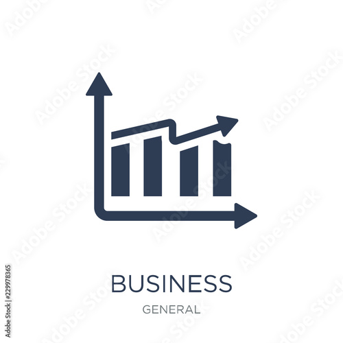 business performance icon. Trendy flat vector business performance icon on white background from general collection