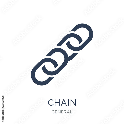 chain icon. Trendy flat vector chain icon on white background from general collection