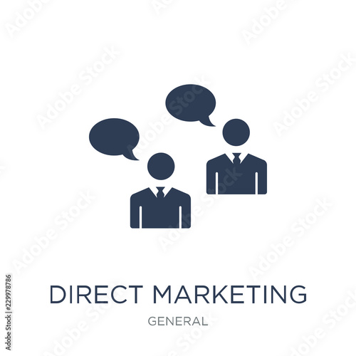direct marketing icon. Trendy flat vector direct marketing icon on white background from general collection