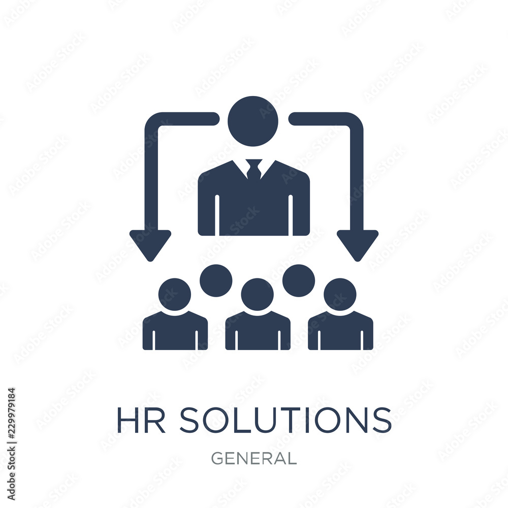hr solutions icon. Trendy flat vector hr solutions icon on white background from general collection hr solutions icon. Trendy flat vector hr solutions icon on white background from general collection