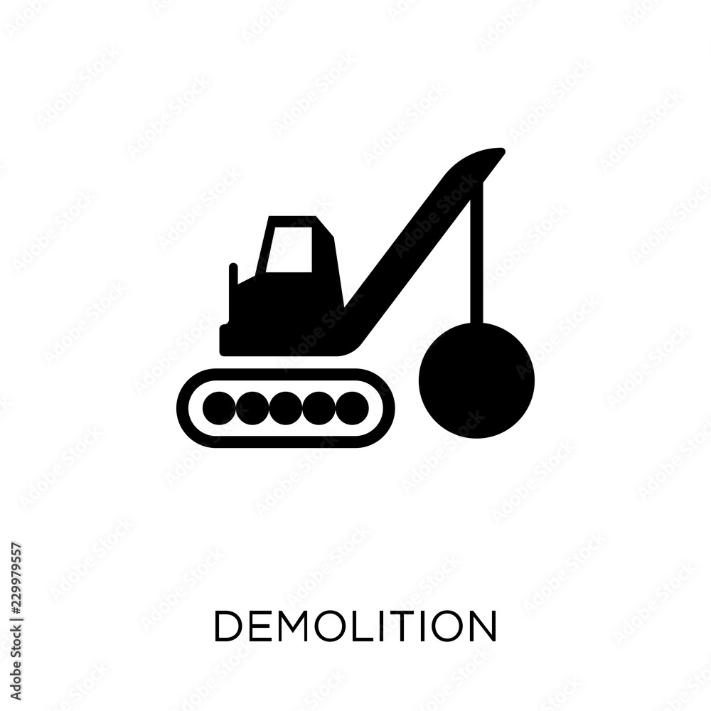 Demolition icon. Demolition symbol design from Construction collection