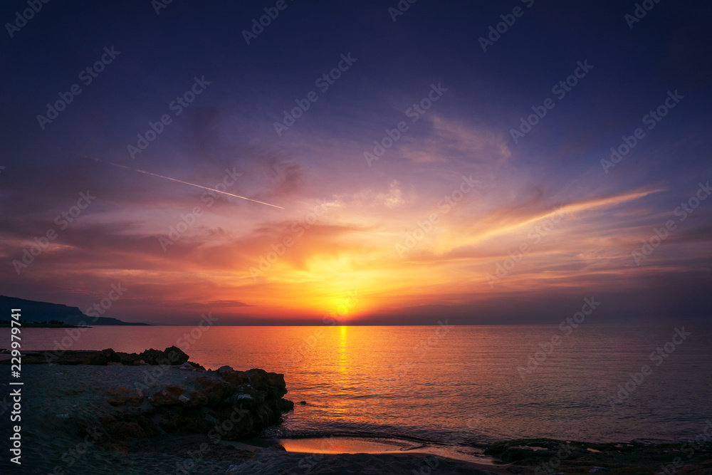 Sunset in Cornino (Custonaci, Trapani, Sicily, Italy)