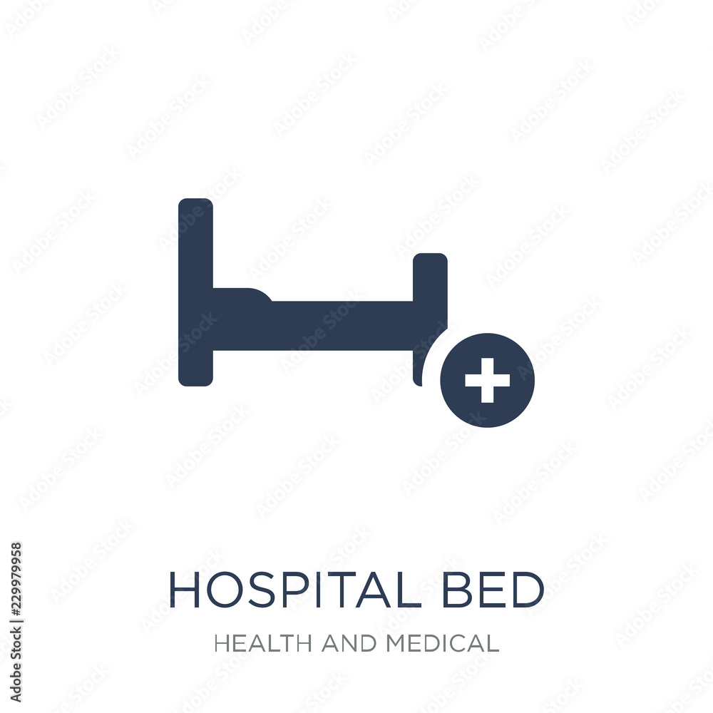 Hospital bed icon. Trendy flat vector Hospital bed icon on white background from Health and Medical collection