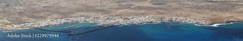 Panorama de Caleta de Sebo, île de La Graciosa, Canaries