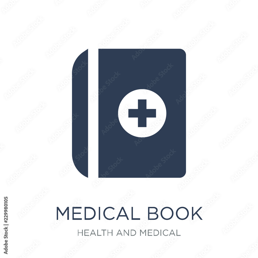 Medical Book icon. Trendy flat vector Medical Book icon on white background from Health and Medical collection Medical Book icon. Trendy flat vector Medical Book icon on white background from Health and Medical collection