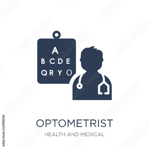 Optometrist icon. Trendy flat vector Optometrist icon on white background from Health and Medical collection