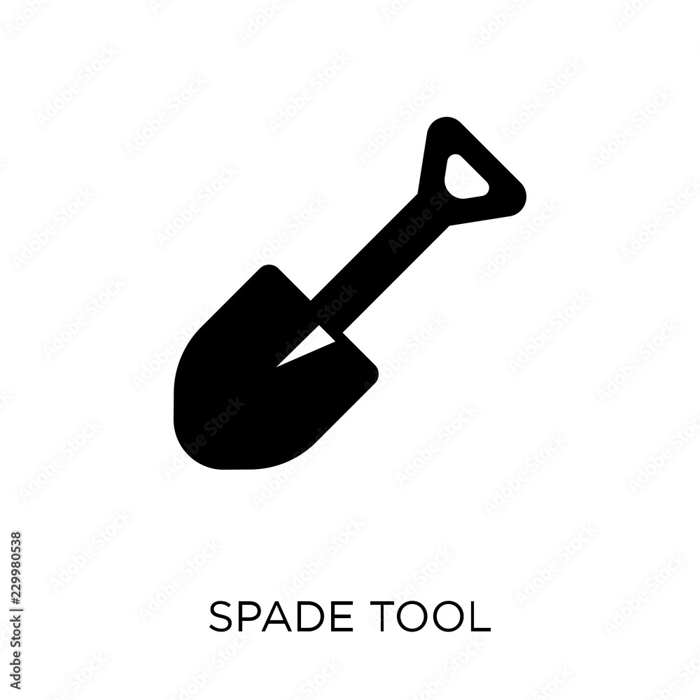 Spade tool icon. Spade tool symbol design from Construction collection. Spade tool icon. Spade tool symbol design from Construction collection.